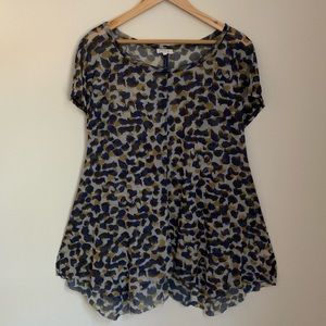 Multicolored Anthropologie Mesh T-shirt